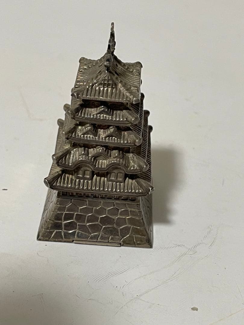 銀細工　シルバー950五重塔　約34g アンティーク