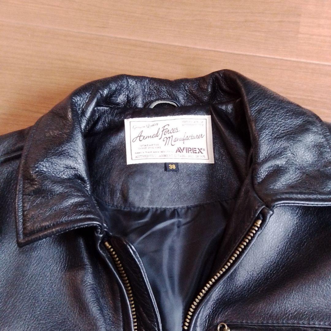 AVIREX シングルライダースジャケット6141052ブラック　　 （難あり）