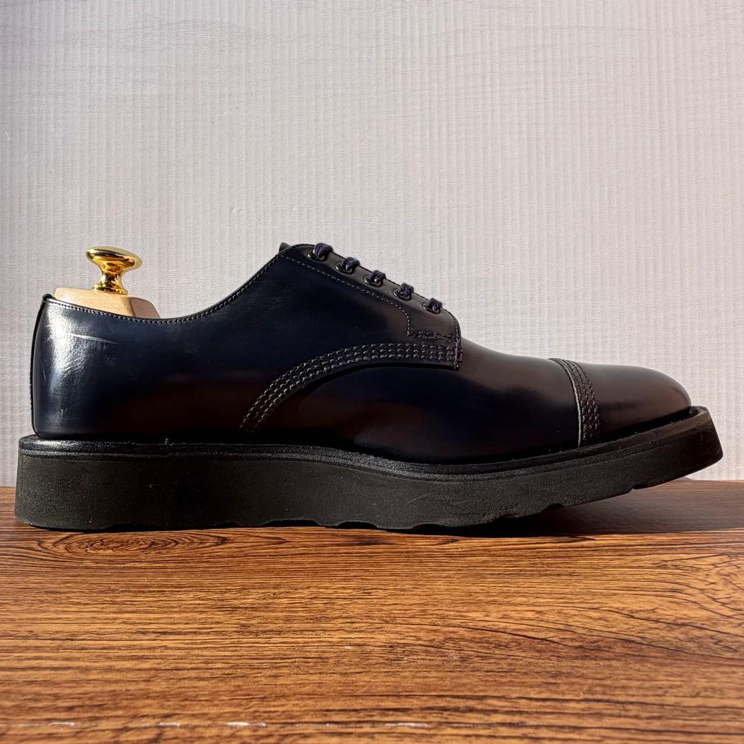 SANDERS サンダース ミリタリーダービー UK7.5 ネイビー 外羽根