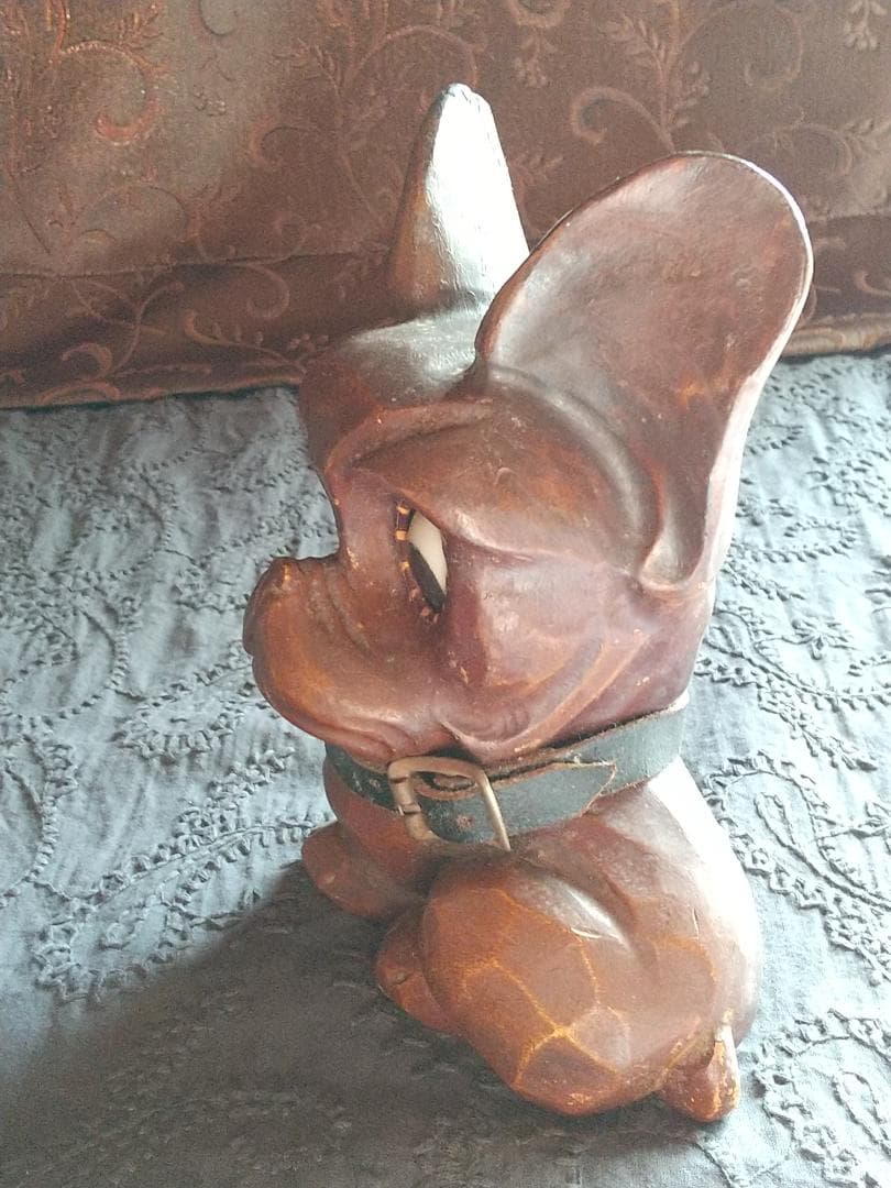 アンティーク目玉時計 シュナウザー犬