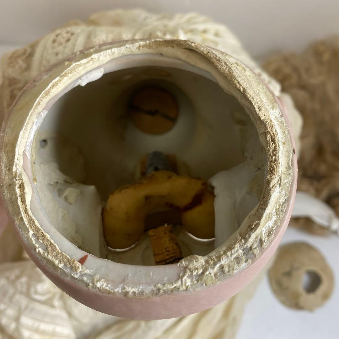 ドイツ製　アンティーク　ビスクドール　ブルースリープアイ　オープンマウス首裏に銘