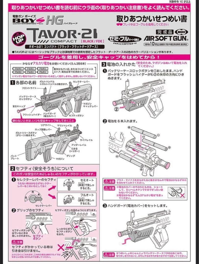未使用　東京マルイ カスタム品　タボール21・コンパクト　高耐久　金属ピニオン