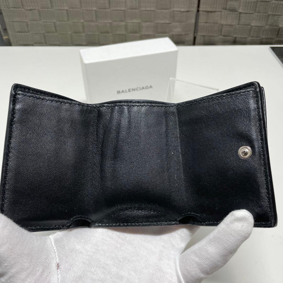 も*☆様 BALENCIAGA グリッターシルバー 三つ折り財布