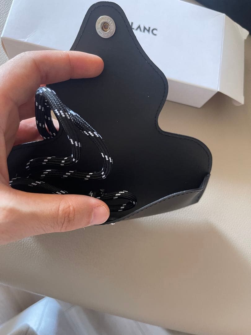 MONTBLANC ブラック レザー キーケース