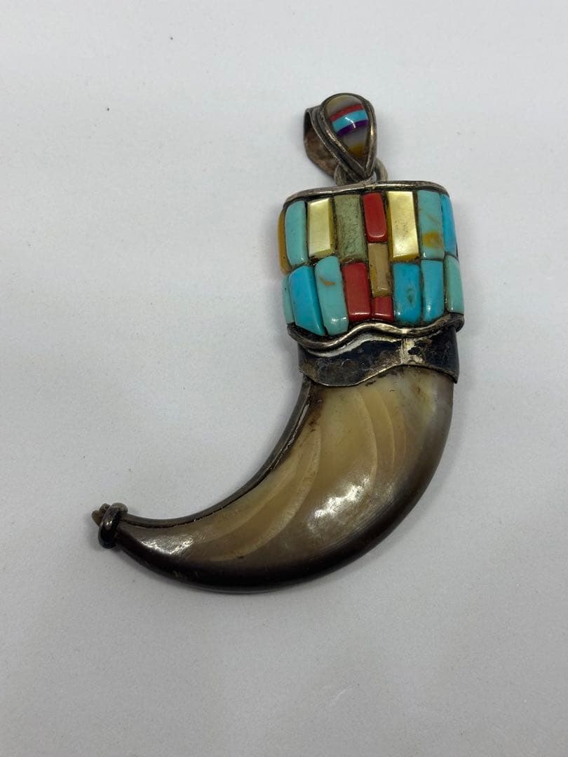 インディアンジュエリー Silver 925 熊爪 ターコイズ 系