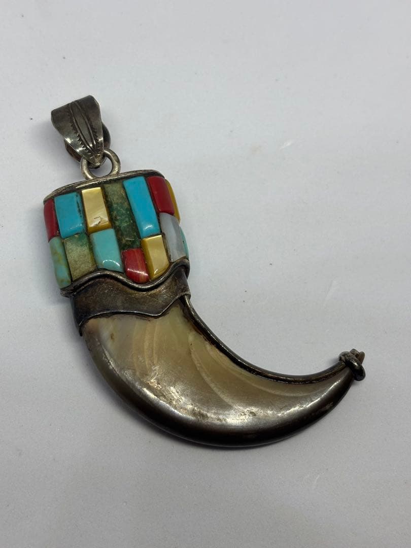 インディアンジュエリー Silver 925 熊爪 ターコイズ 系