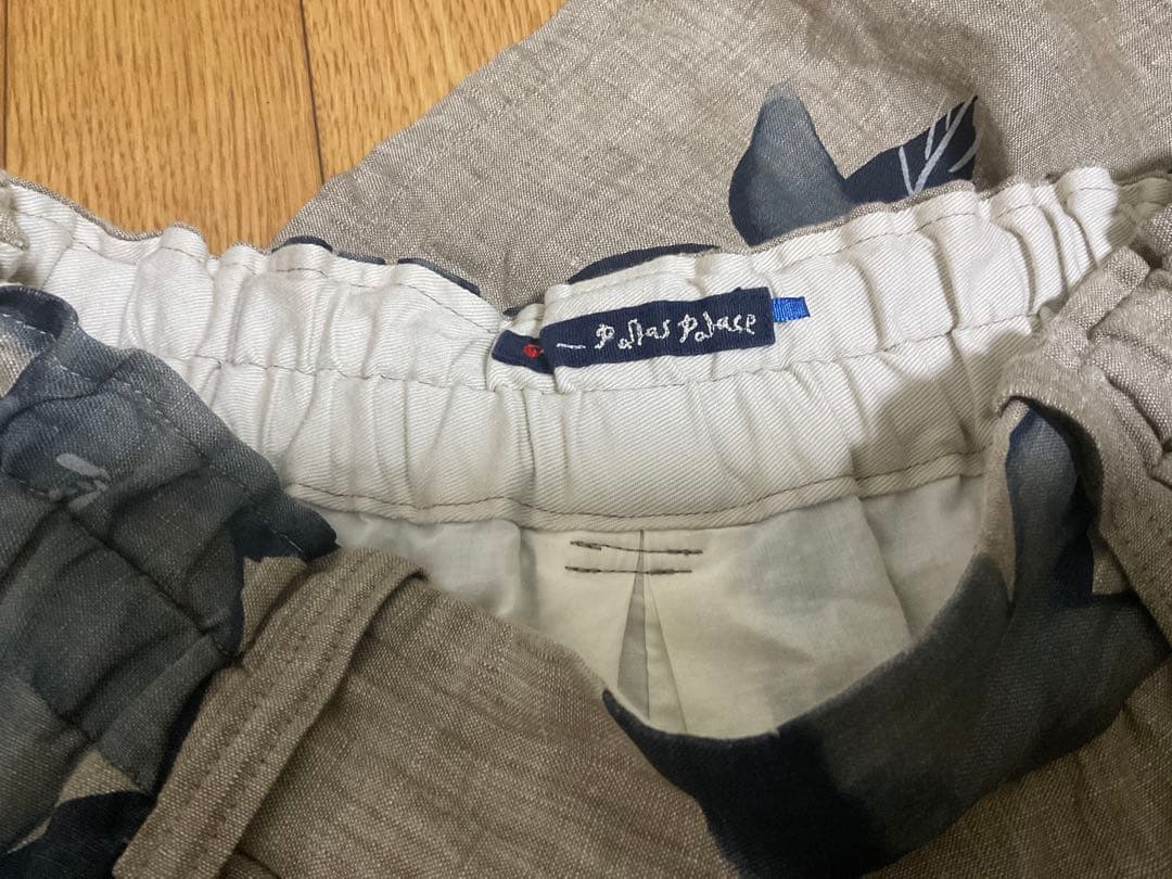 パラスパレス　花柄　リネン　フレアキュロット　秋色