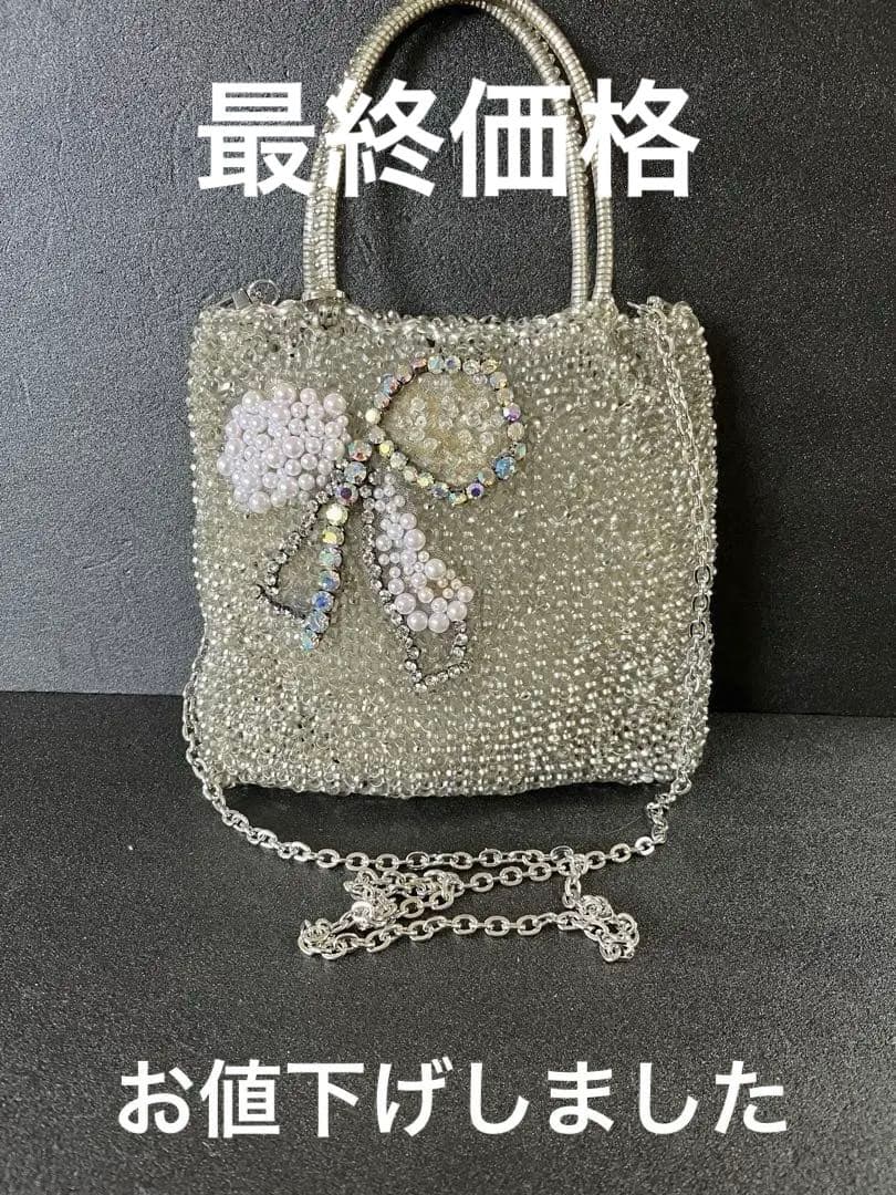 アンテプリマのシルバー2wayショルダーバッグ