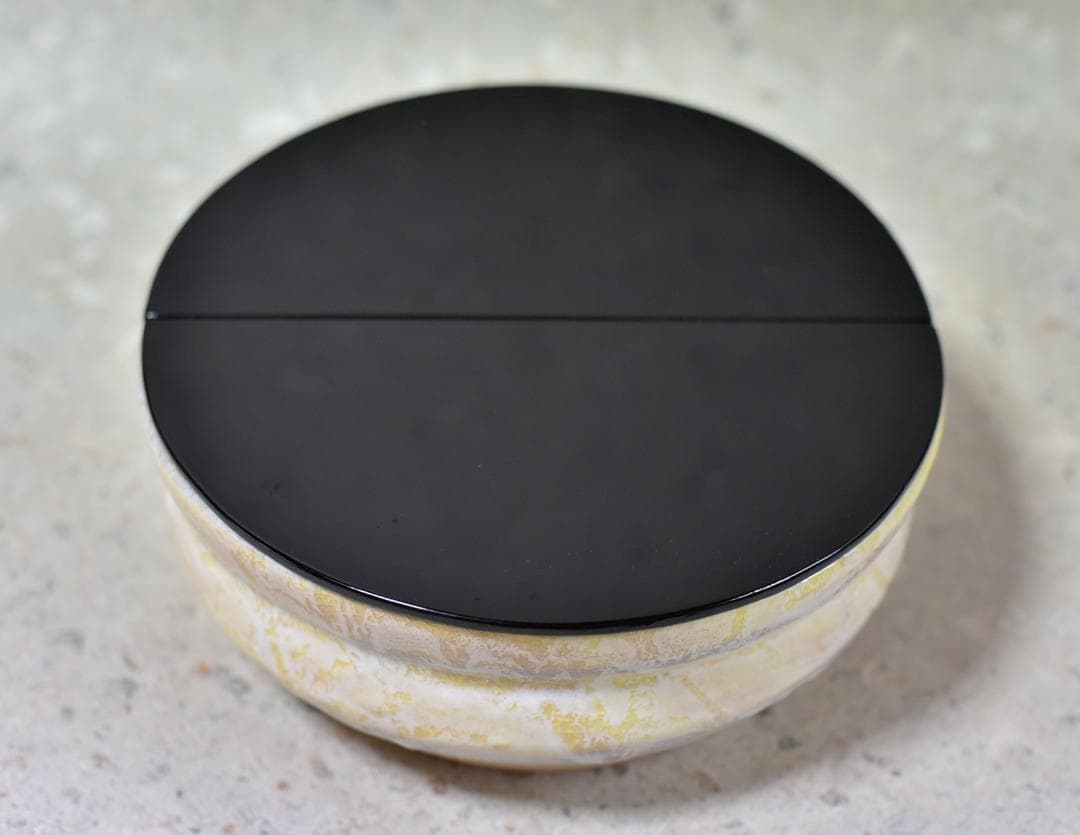 値下げ、藤平正文作京焼　丸平水指　お茶道具/共箱