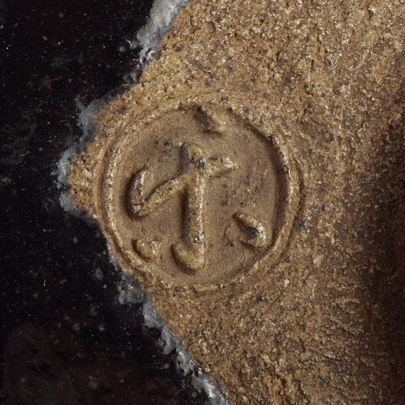 茶道具　楽吉左衛門　黒楽茶碗　時代箱付 　V　R9407