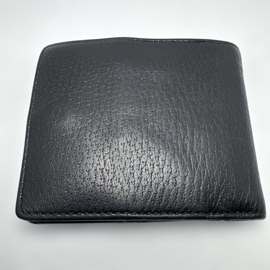 Gucci ブラック レザー 二つ折り財布