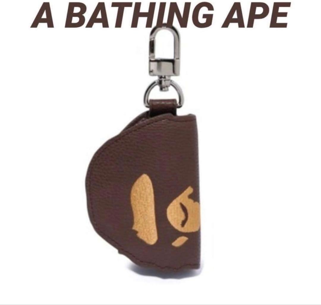 A BATHING APE ブラウン レザー キーケース