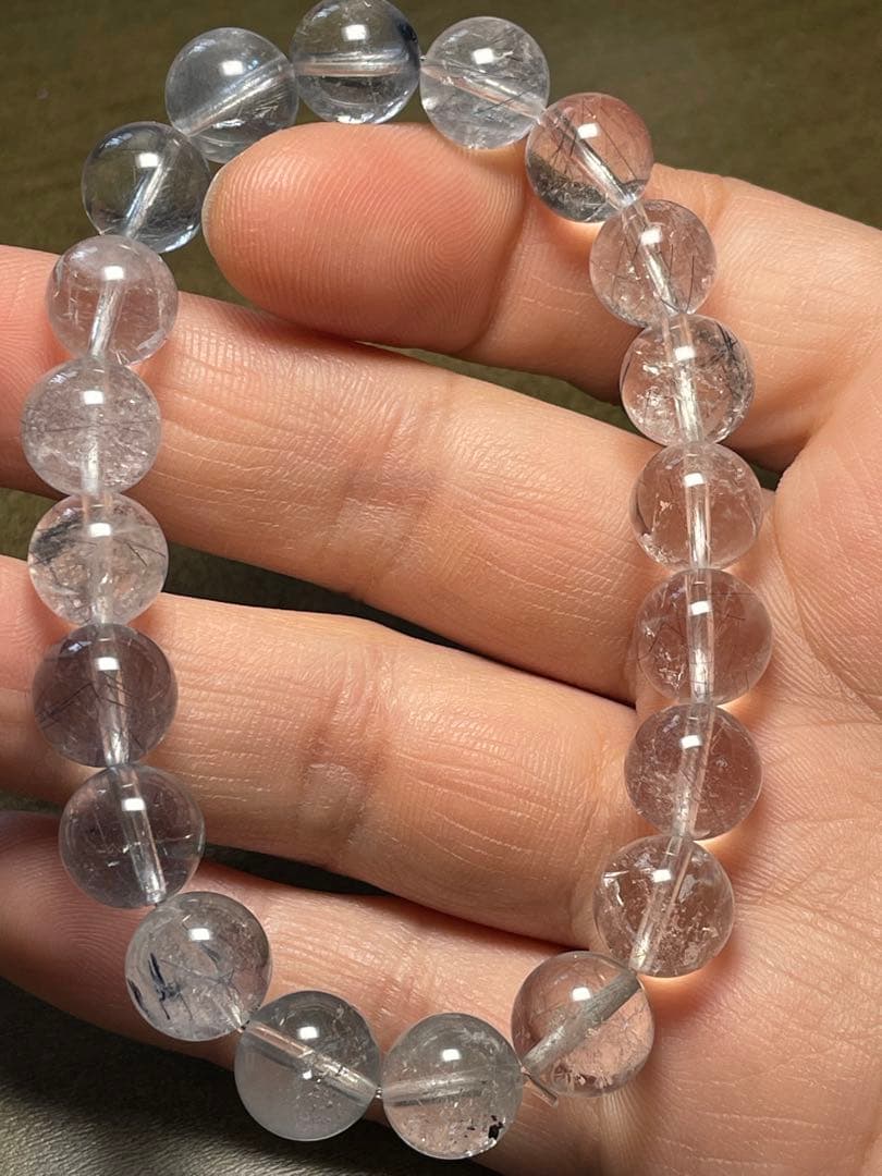 超希少！！ブルーサゲニティックルチルクォーツ9.8㎜新品未使用）高品質ブルー針