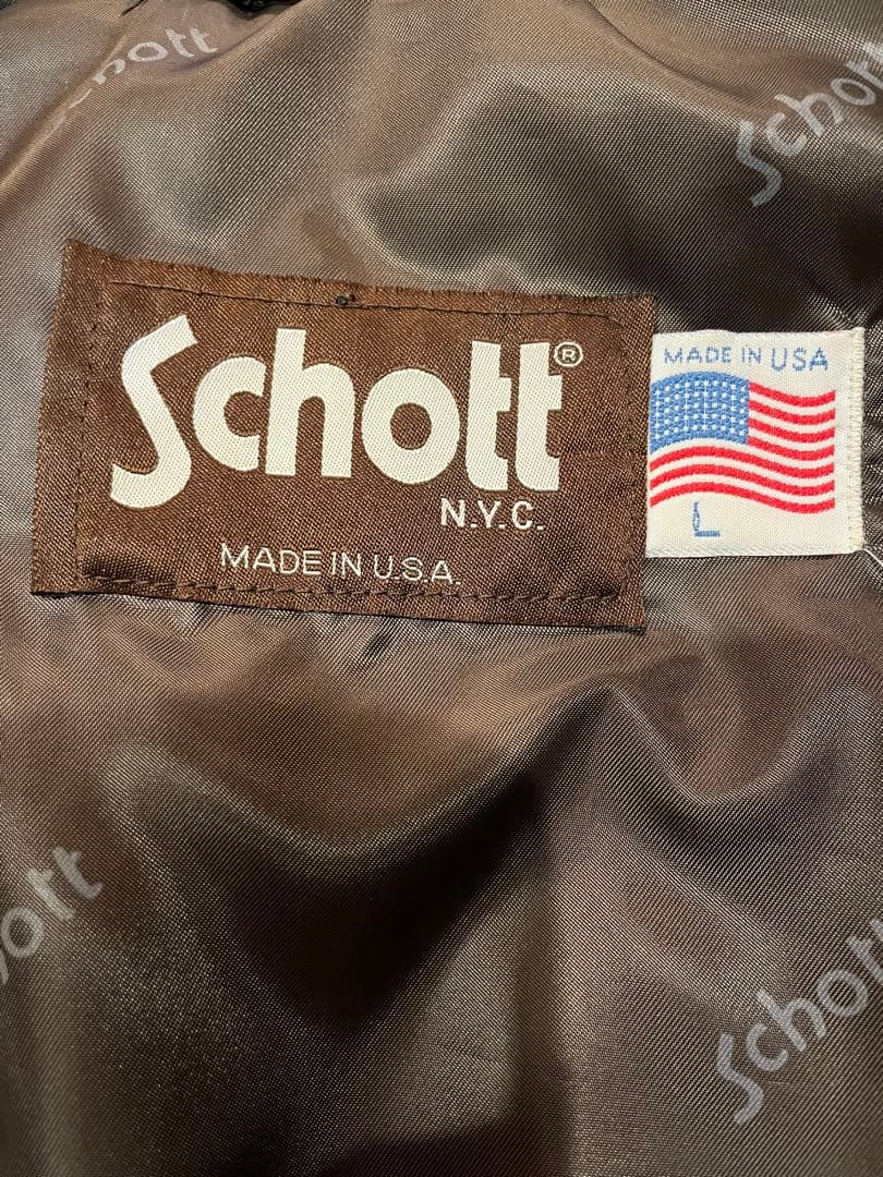 サウザー✨Schott USA製 茶タグ シングルライダース ジャケット