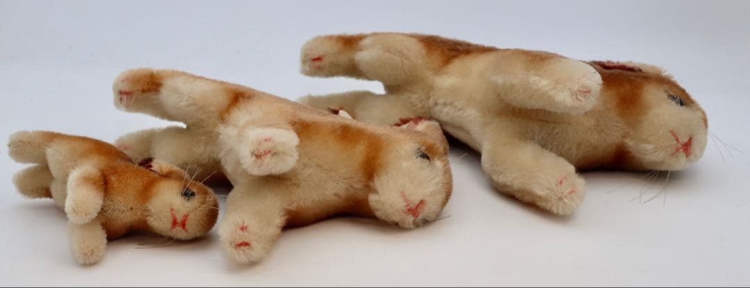 ビンテージ・シュタイフ・ラビット大中小3体セット 0135/17,14,08