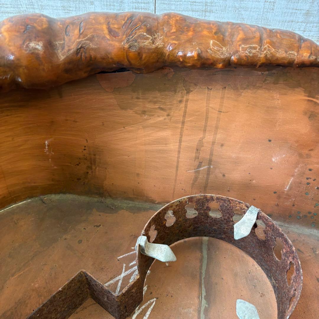 昭和レトロ 古家具 屋久杉 切り株火鉢 天然木製 大型火鉢 囲炉裏 古民家古道具