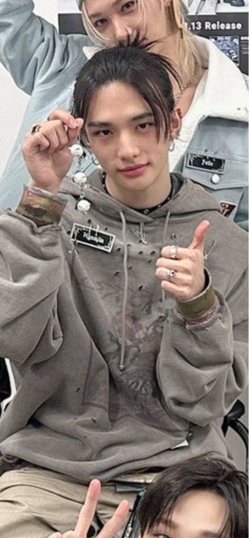 新品未使用品☆straykidsメンプロ フーディー ヒョンジン パーカー