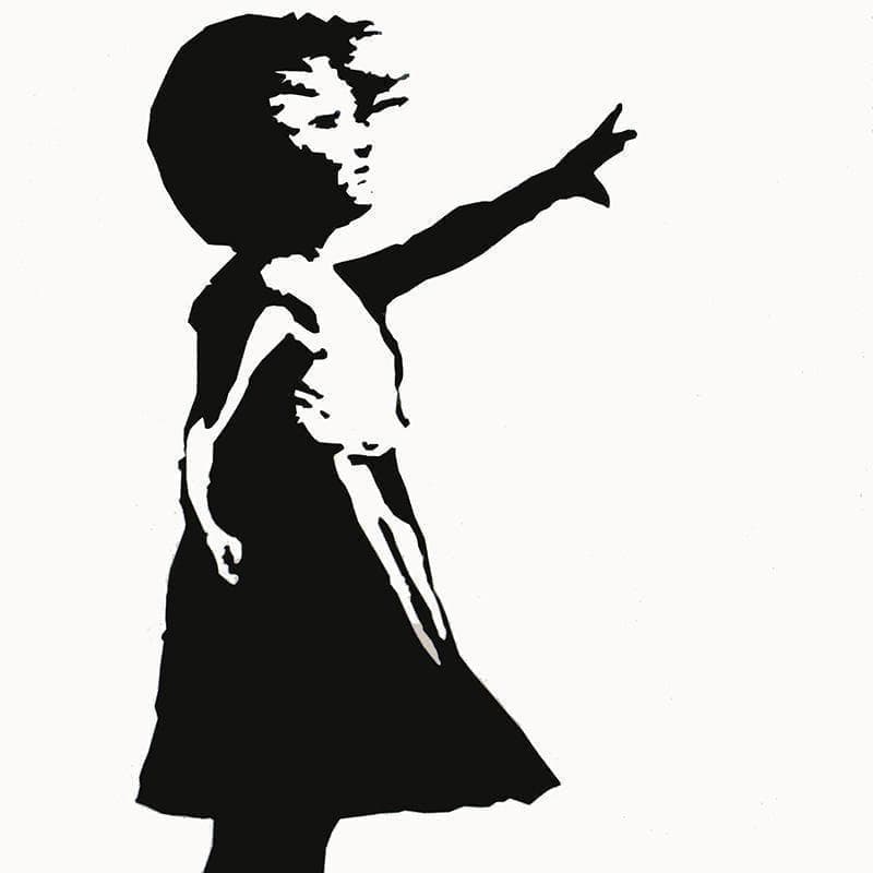 人気のバンクシー作品!!/額装済2点セット!!/ポスター/アート/インテリア