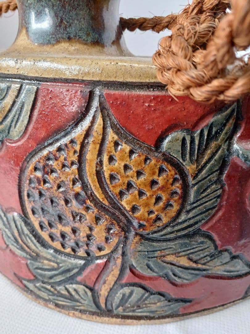 琉球壺屋焼　小橋川清正　抱瓶