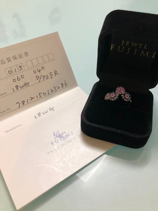 ブラックダイヤモンド/ピンクサファイヤ リング