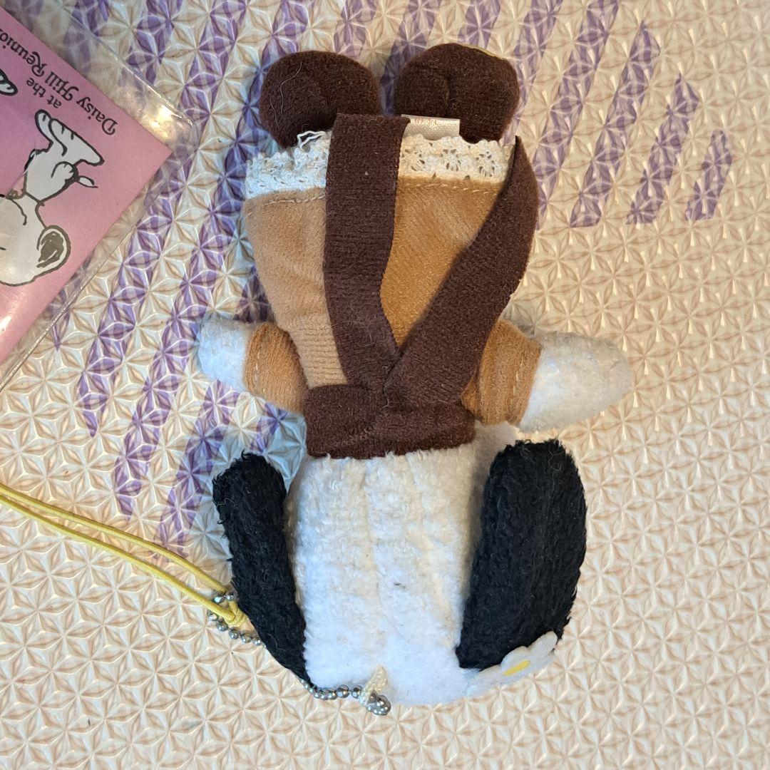 スヌーピー ベル　マスコット キーチェーン　Belle 女の子　茶色　レア