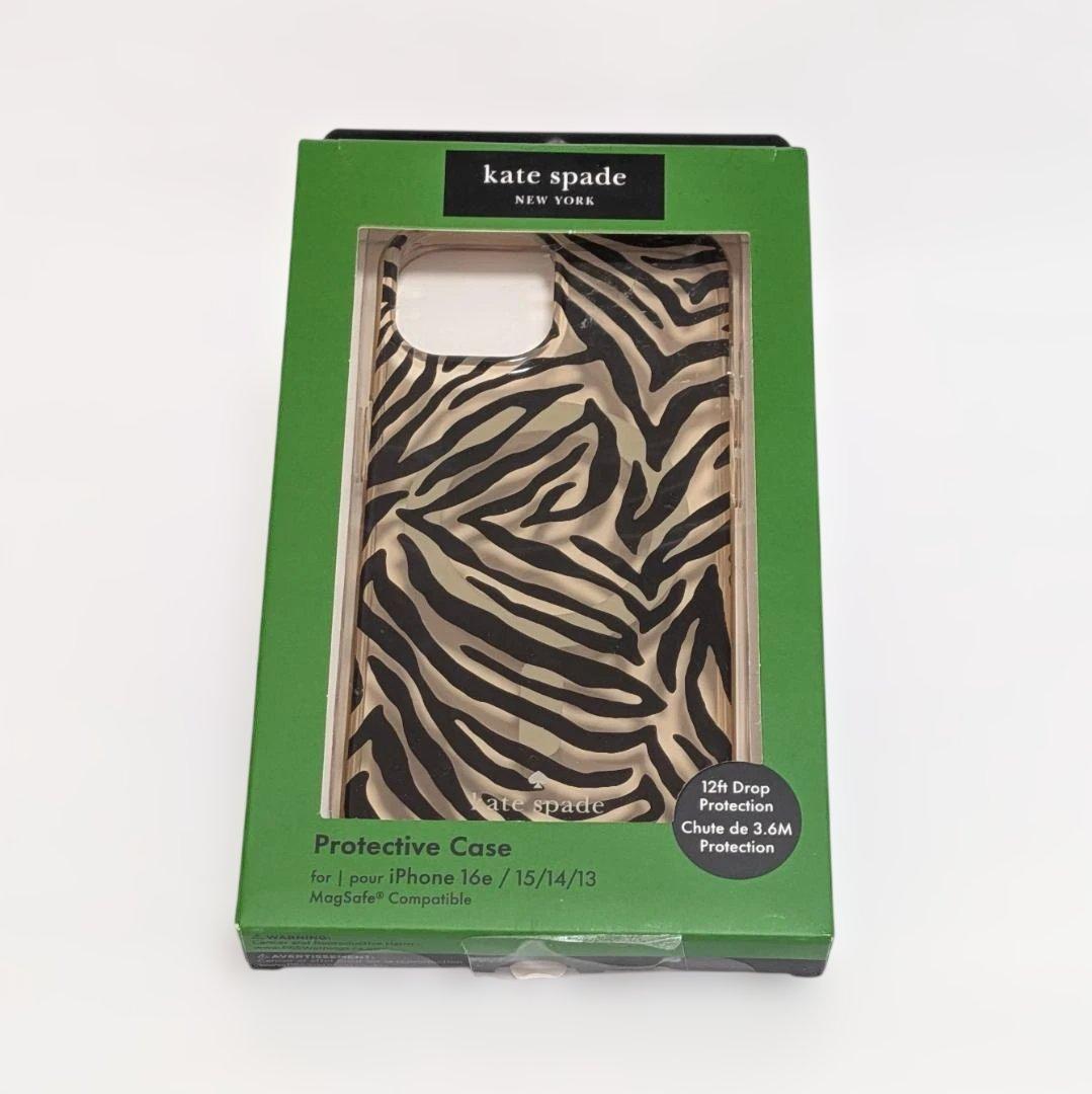 KateSpade iPhoneケース ゼブラ柄おしゃれ人気アイフォン16e15
