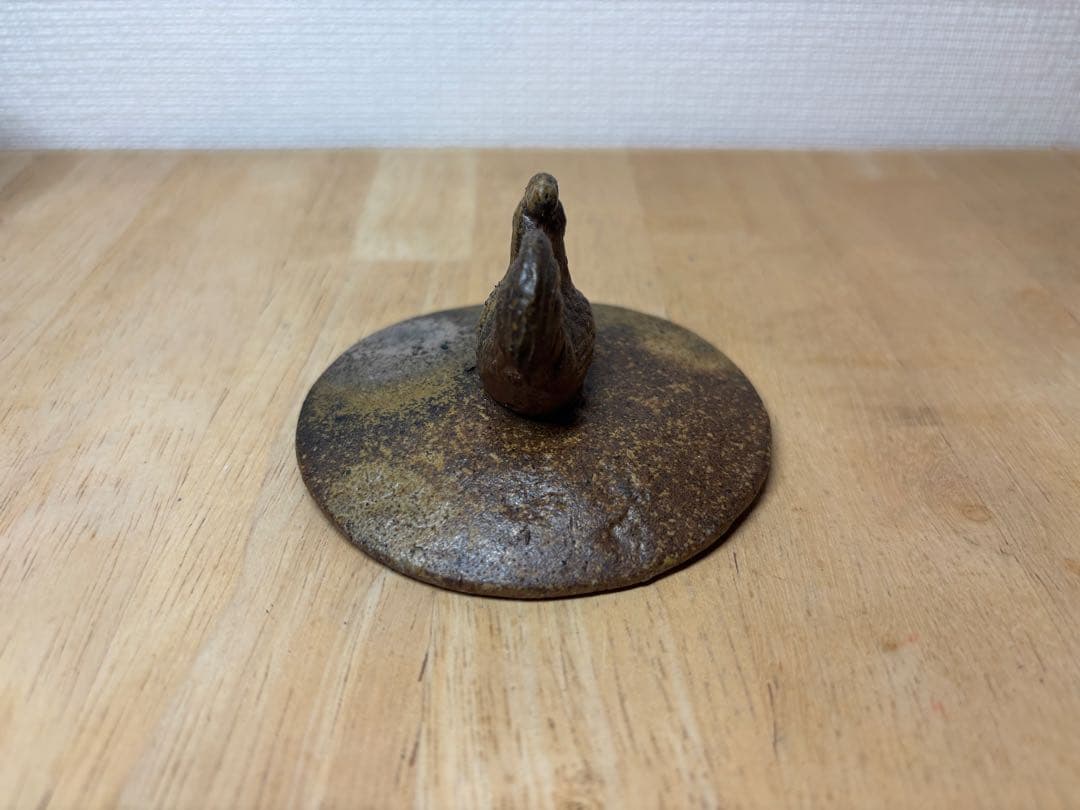 54.備前焼 宝瓶 登り窯 鶏 にわとり ニワトリ 手びねり 急須