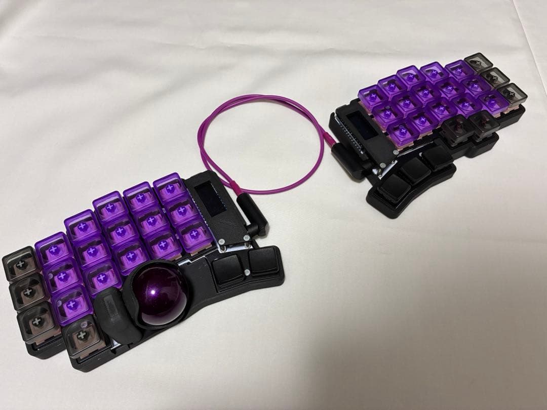 Keyball44 （ケース・フォーム付き、ブラック塗装）