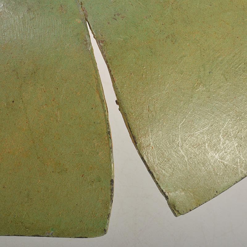 中国　銅製　蓮葉に蛙　香立　香皿　在銘　2点まとめて　N　6495