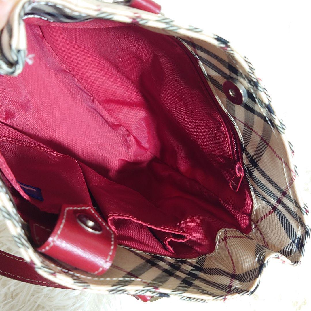 バーバリー ロゴプレート ミニハンドバッグ サイドベルト ノバチェック