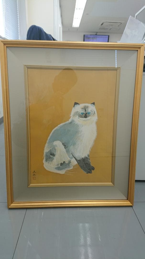 奥村土牛 シルバータビー　木版画　　限定300