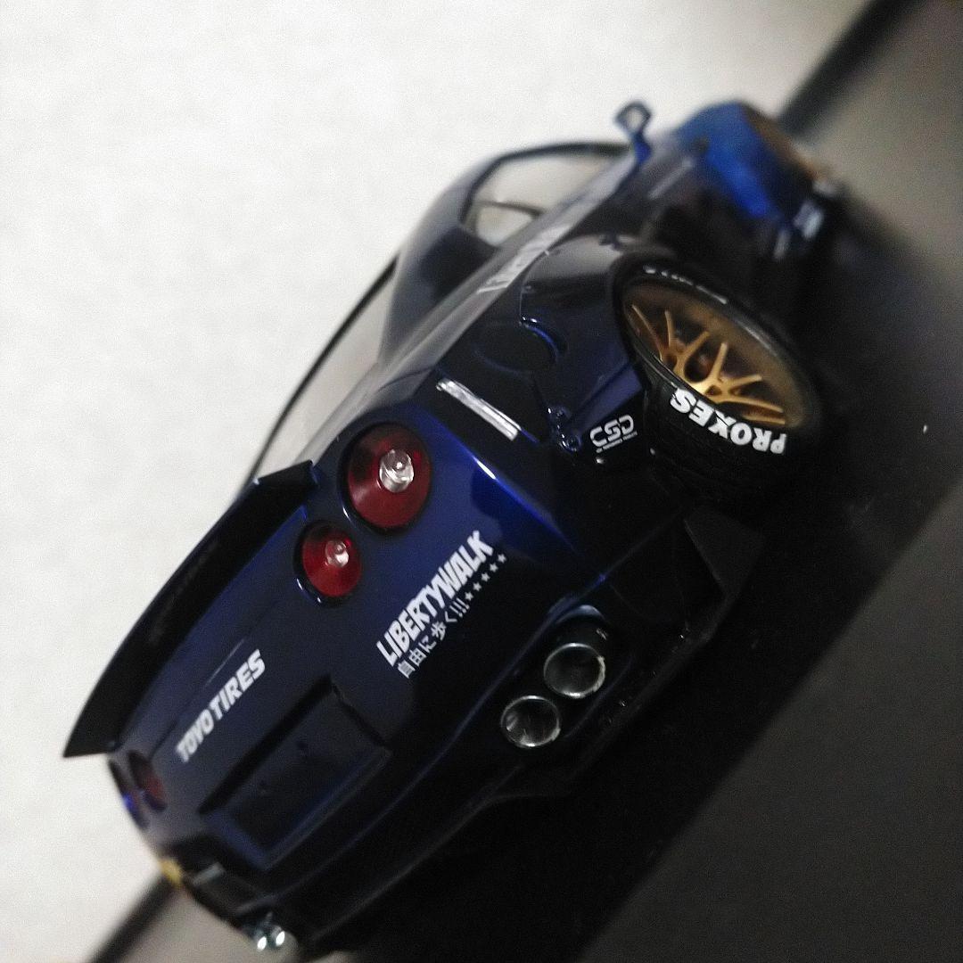 アオシマ1/24リバティウォークLBGT-R35プラモデル完成品