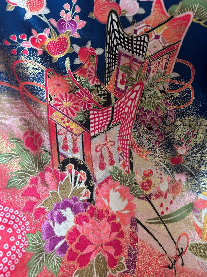 お買い得品♡七五三　7歳　女の子　フルセット　藍色