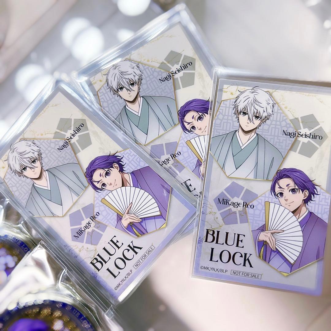 ブルーロック 御影玲王 凪誠士郎 ラグジュアリーメタル缶バッジ 特典 ステッカー