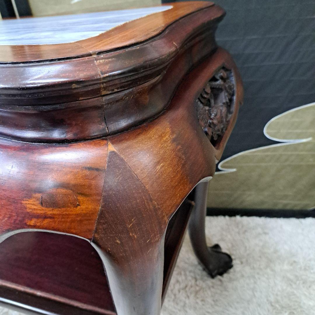 ♡石天板　龍の爪　サイドテーブル　花台　♡