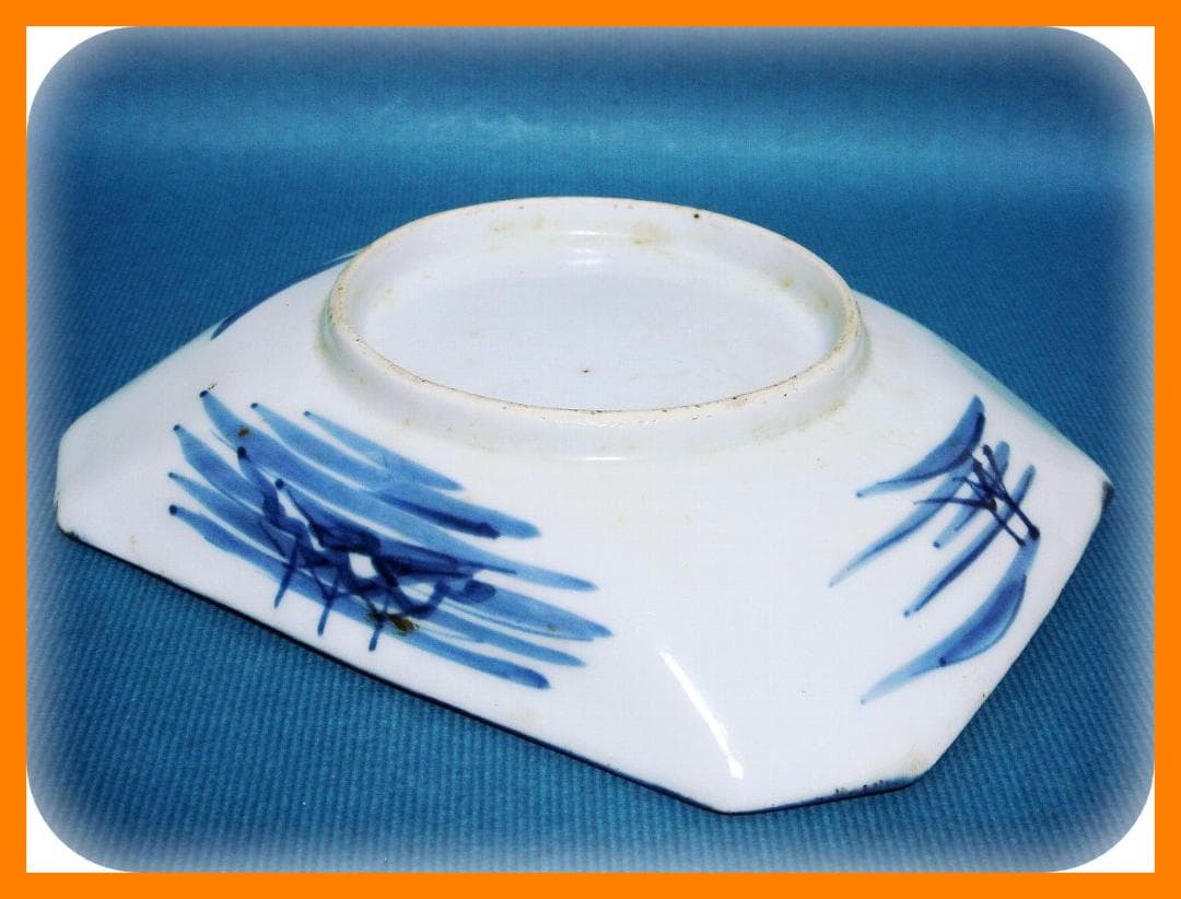 583『染付 富士山 額皿』　/骨董品 古美術 古道具 アンティーク