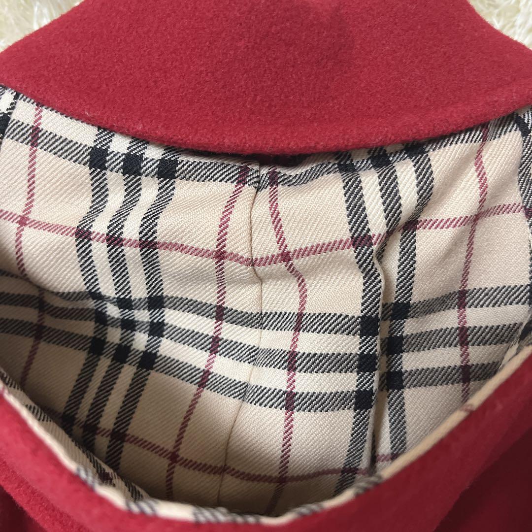 バーバリーロンドン　ウールコート　金ボタン　赤　100A