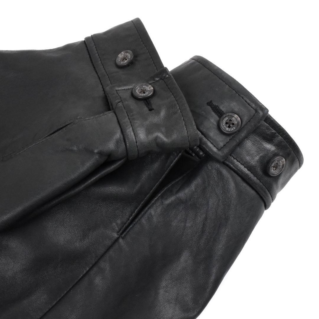 90s Polo Ralph Lauren Leather Jacket 黒