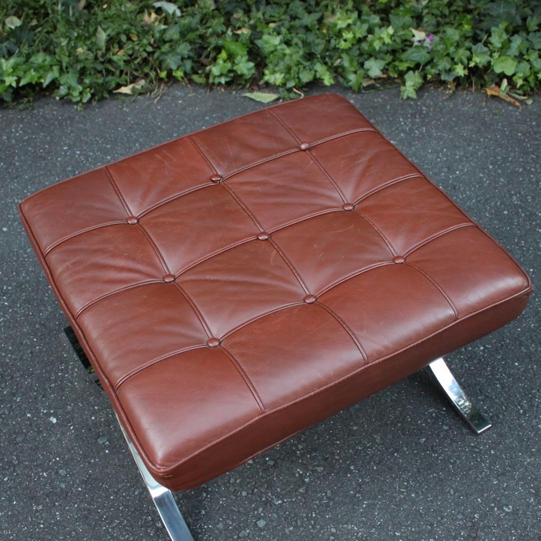 バルセロナチェア オットマン スツール 本革 レザー ブラウン リプロダクト