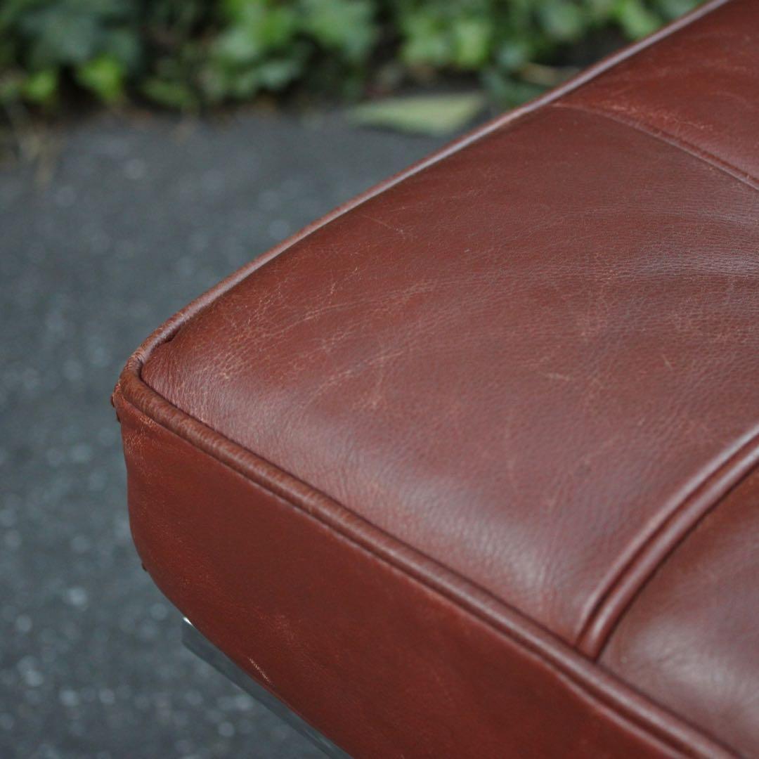 バルセロナチェア オットマン スツール 本革 レザー ブラウン リプロダクト