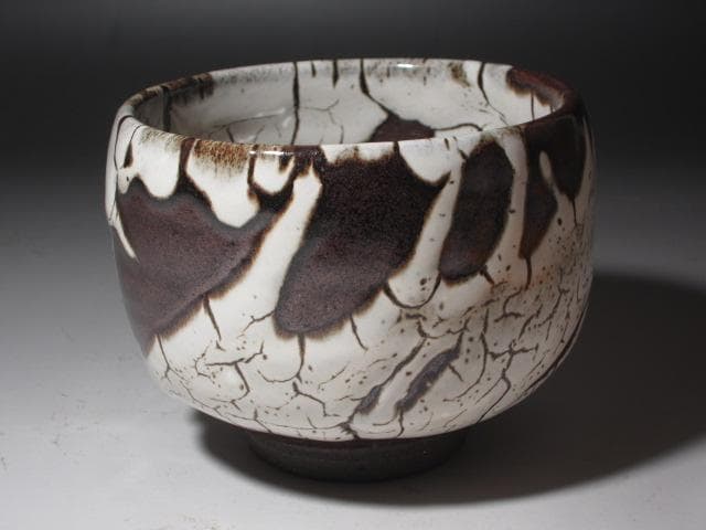 ★　清水卯一　蓬莱花茶碗　存在感ある一品です★x449 x204