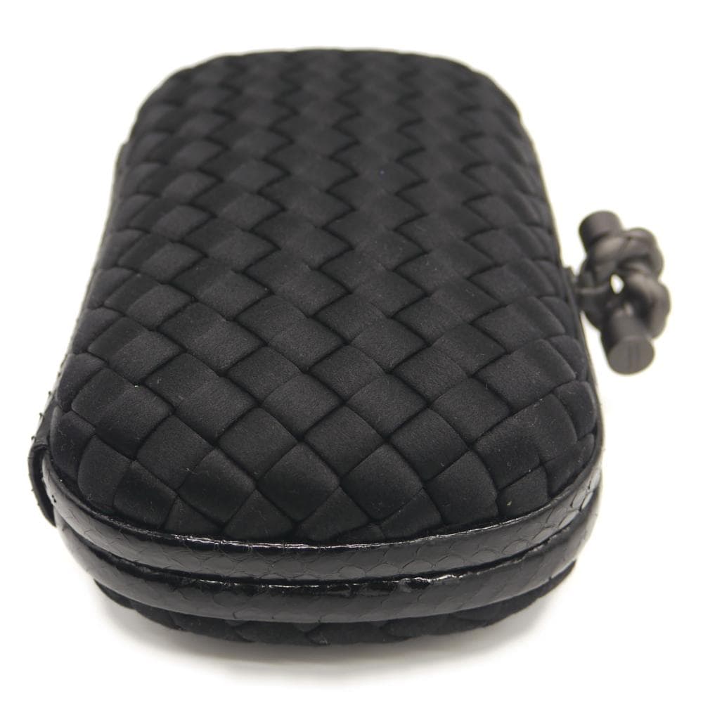 ボッテガヴェネタ イントレチャート サテン レザー クラッチバッグ Y04790