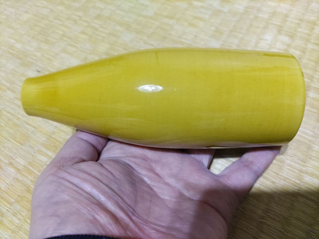 民平焼　黄交趾　徳利　酒器 / 珉平焼・淡路焼・黄釉