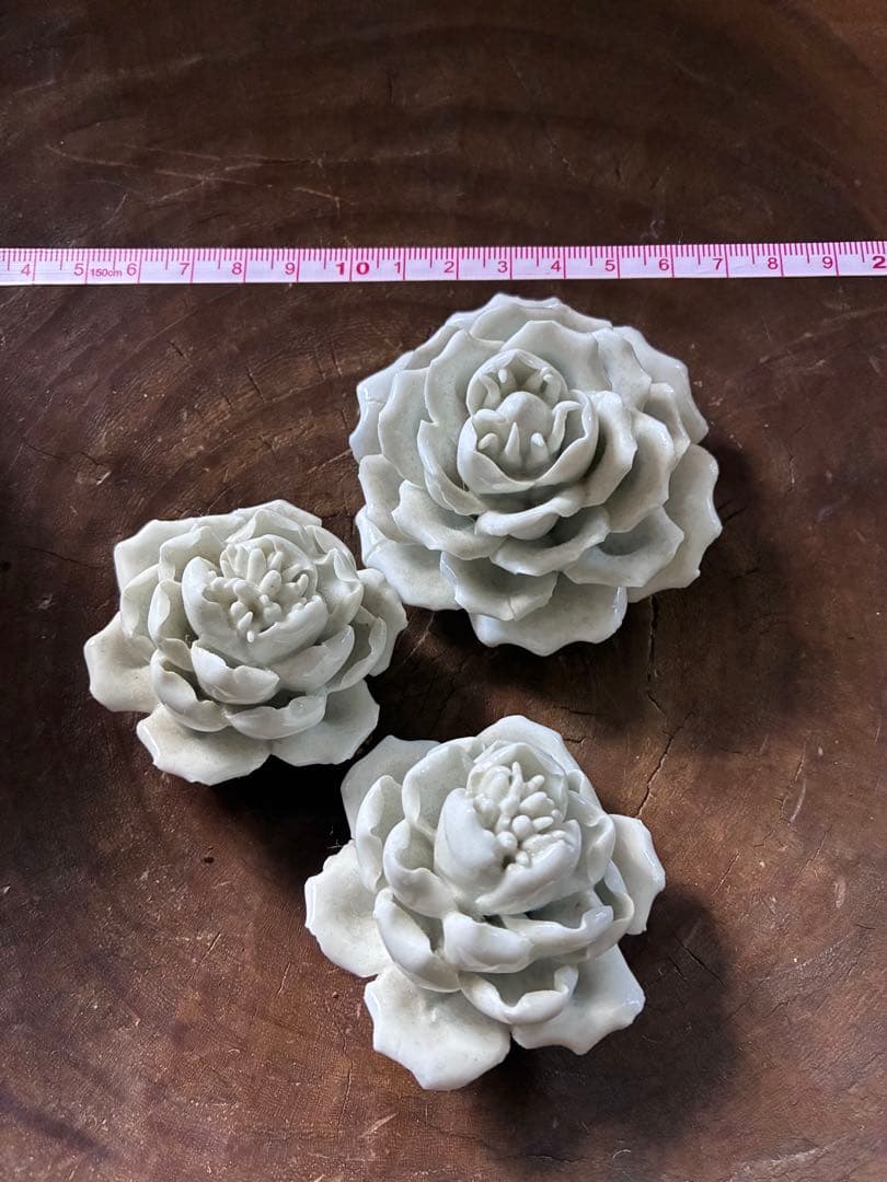 【パリ蚤の市購入】バラのオブジェ3点セット