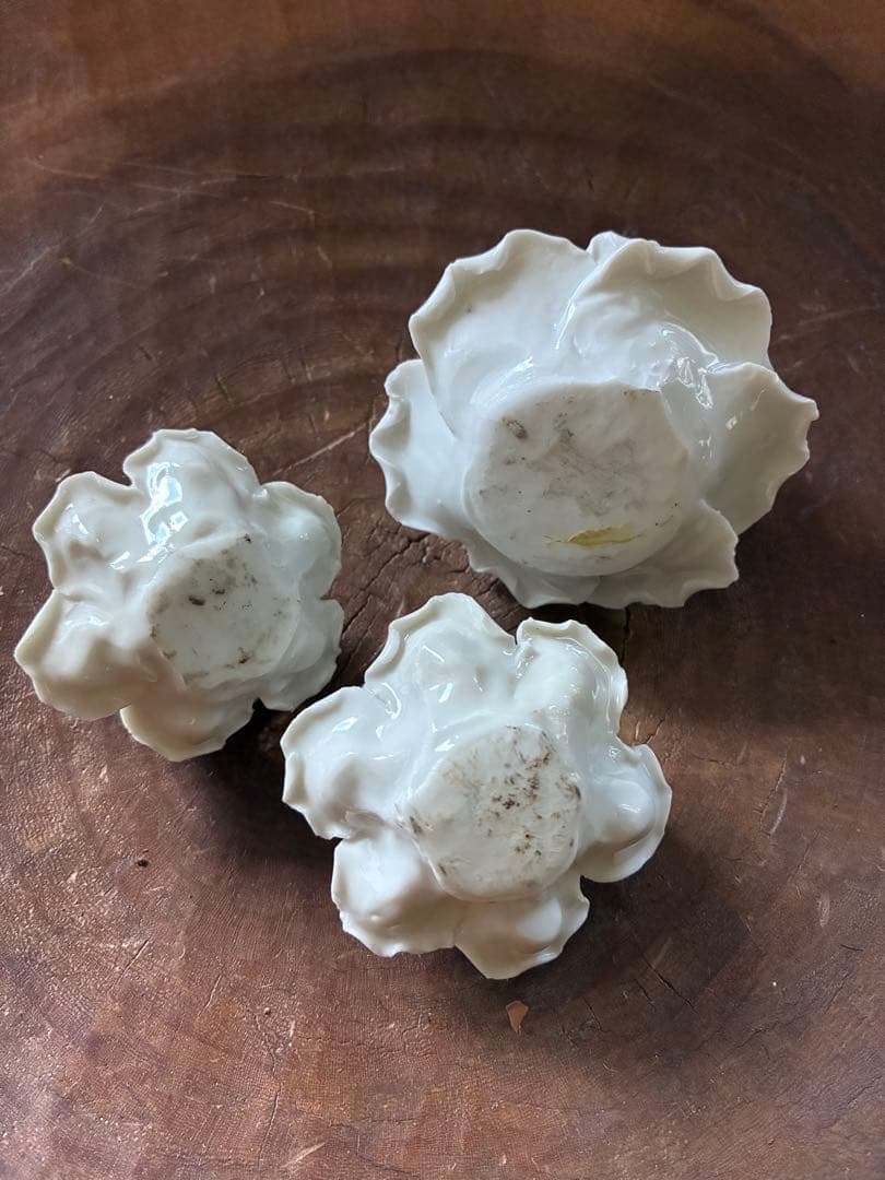 【パリ蚤の市購入】バラのオブジェ3点セット