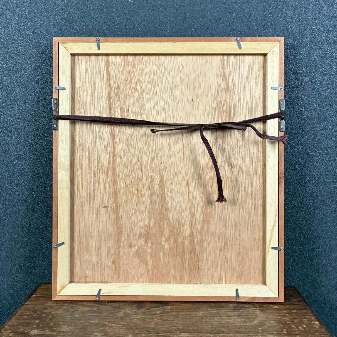 美品 牧野宗則「光彩」木版画 1987年制作 直筆サイン入り 額縁入り人気作家