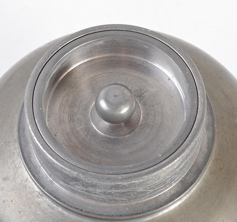 煎茶道具　古錫　点銅款　茶壷　茶心壷　約819g　G　R4575