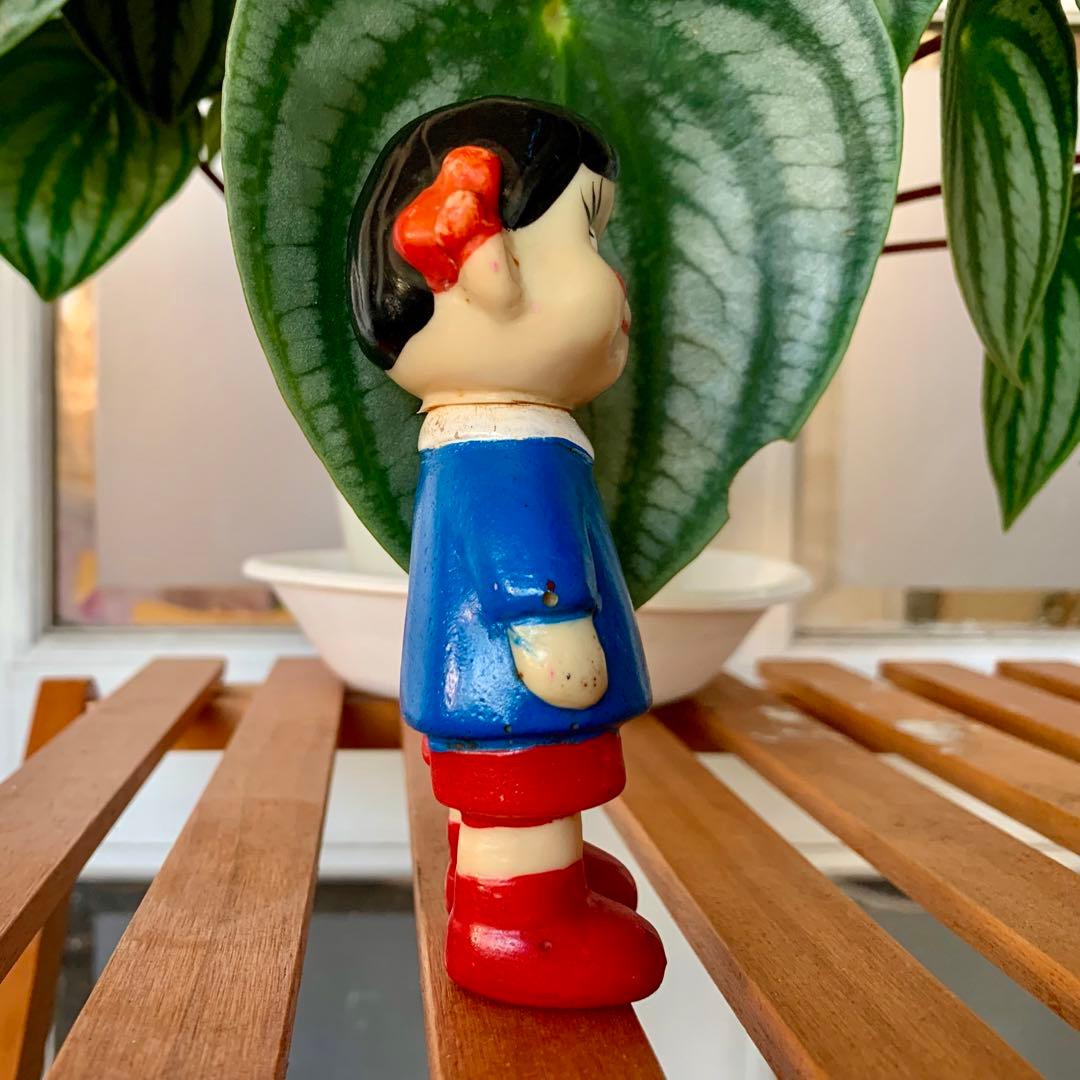 不二家 ペコちゃん ソフビ 園児服 当時もの