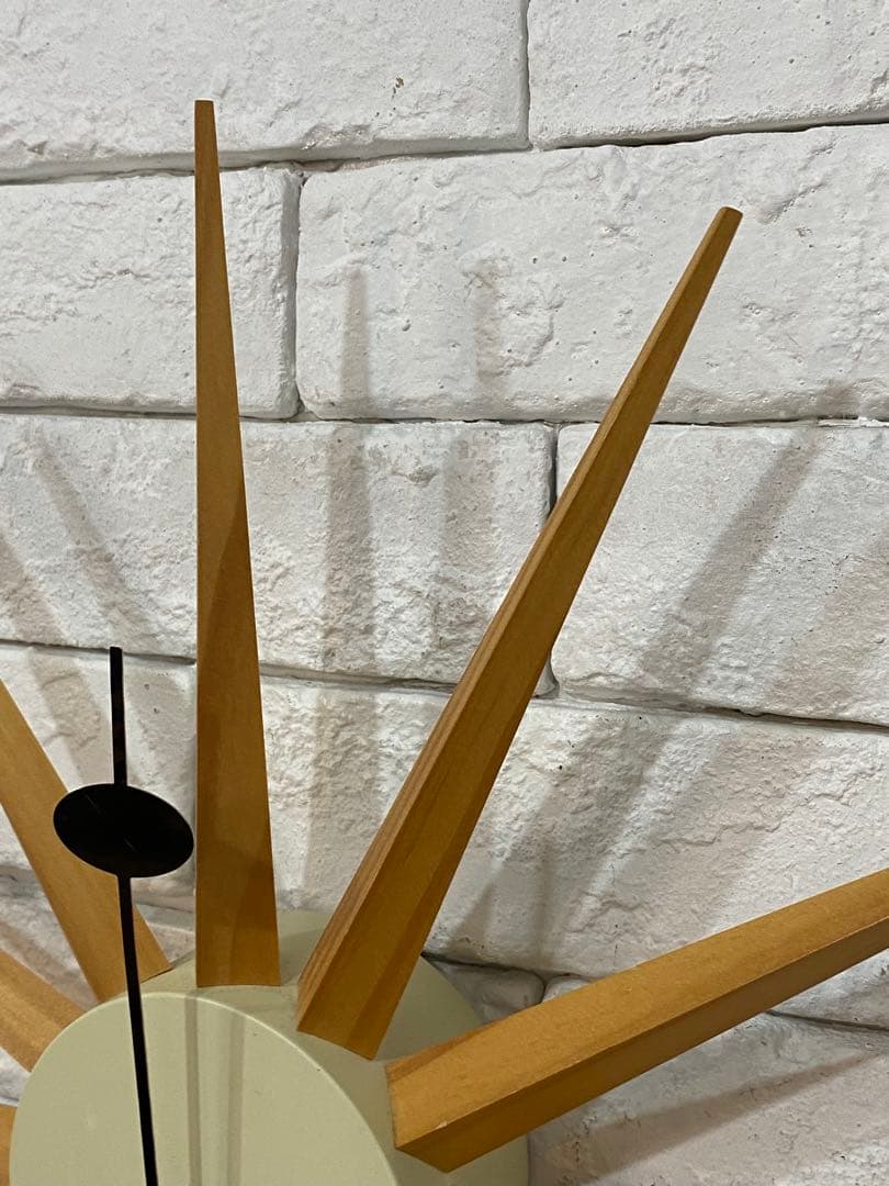 ②⭐️【全国送料無料】ビンテージ　ミッドセンチュリー　サンバースト クロック　時計