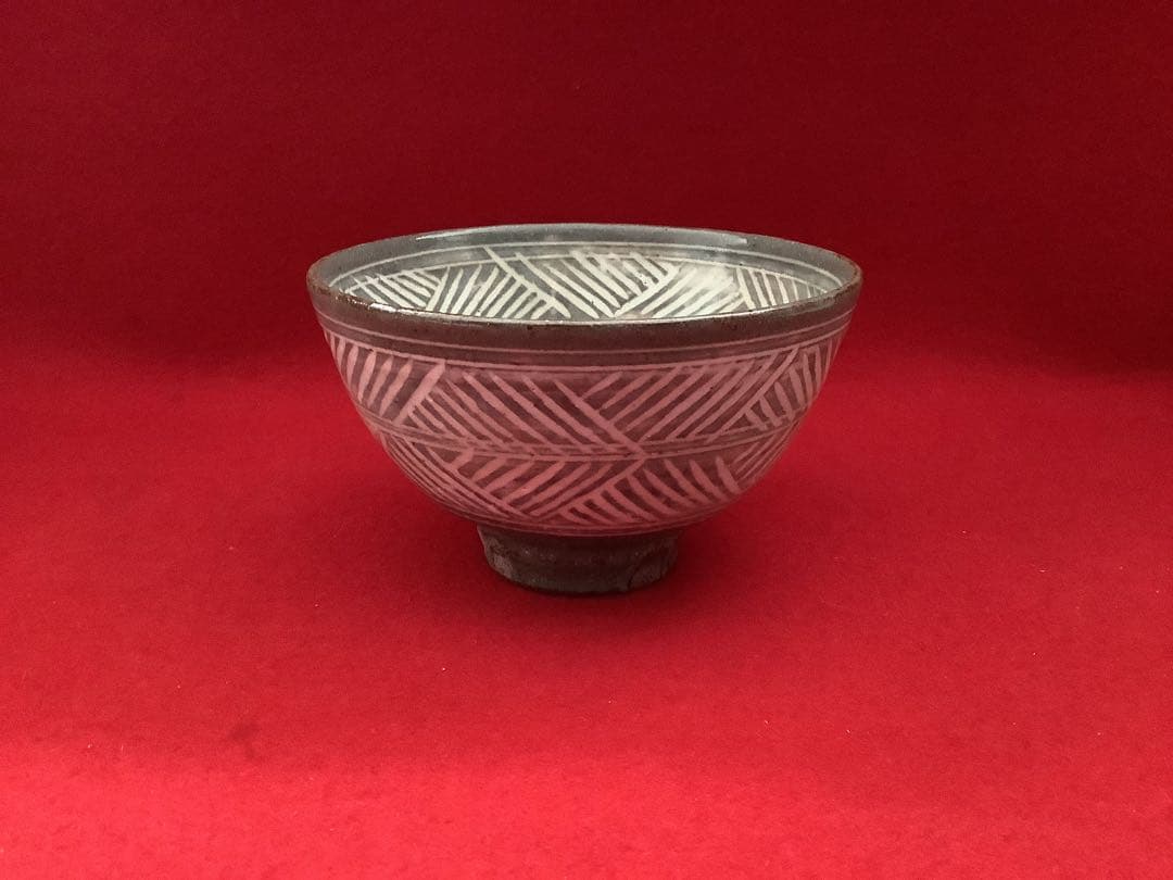 彫三島茶碗　豊造　【新品未使用】